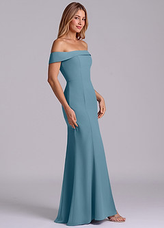 Azazie Luciana Robes de demoiselle d'honneur Robe Fourreau Convertible en Mousseline de soie Épaule décolletée Bermude image5