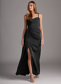 Azazie Bona Stretch Satin Dress Slutrea  image4