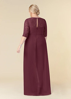Azazie Leonine Mother of the Bride Dresses Cabernet A-Line Scoop lace Chiffon Dress image9