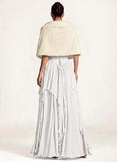 front Brosche Kunstpelz Cape