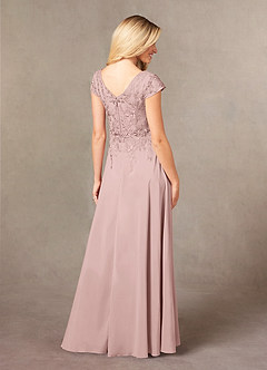 Azazie Rosemarie vestidos de madre de la novia Vestido de Rosa Polvorienta de Encaje de Corte En A image6