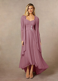 Azazie Anne Mother of the Bride Dresses Vintage Mauve Sheath Sweetheart Sequins Lace Dress image1
