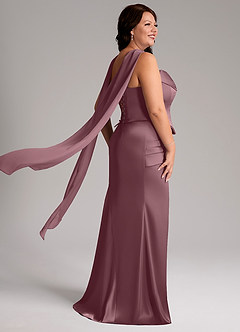 Azazie Sorrel Bridesmaid Dresses Amethyst Mermaid Strapless Stretch Satin Convertible Dress image8