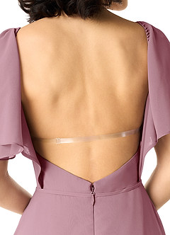 Azazie Chloe Bridesmaid Dresses Vintage Mauve A-Line Sweetheart Neckline Chiffon Dress image4