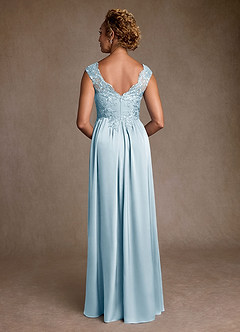 Azazie Amethyst Mother of the Bride Dresses Sky Blue A-Line Lace Dress image2