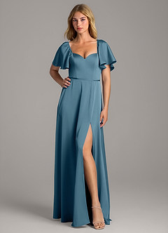 Azazie Chloe Bridesmaid Dresses Bermuda A-Line Sweetheart Neckline Stretch Satin Dress image1
