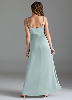 Azazie Maci Junior Klä av Sjöjungfru i Stretch Satin Plisserad image2