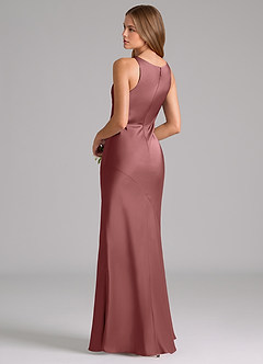 Azazie Allettie Bridesmaid Dresses Amethyst Mermaid Stretch Satin Dress image2