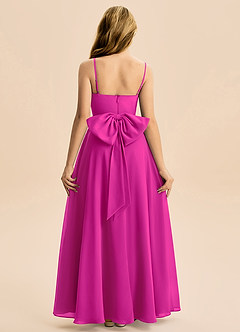 Azazie Bear Junior Fuchsia A-Line Pleated Chiffon Dress image2