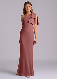 Azazie Yuanna Bridesmaid Dresses Amethyst Mermaid One Shoulder Chiffon Dress image5