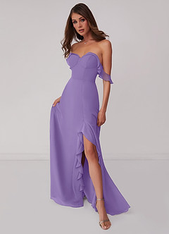 Barbie ♥ Azazie Final Sale Tahiti A-Line Off the Shoulder Chiffon Convertible Dress image1