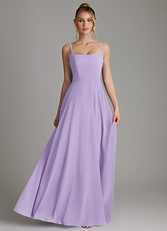 Azazie Elita Brautjungfernkleider A-Linie Plissee Chiffon Kleid Flieder image4