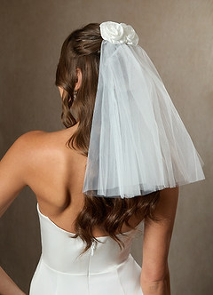 Double Rosette Shoulder Length Layered Veil