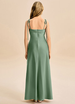 Azazie Willa Junior Robe Sirène en Satin extensible Arc Matcha image6