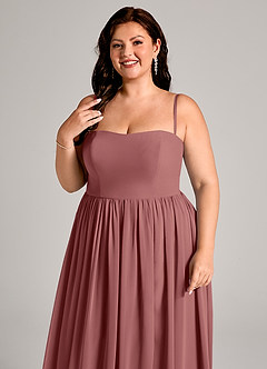 Azazie Calianna Brautjungfernkleider Wandelbar A-Linie Schulterfrei Chiffon Kleid Amethyst image11