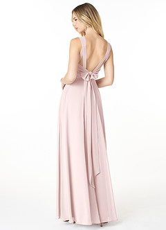 Azazie Julie Bridesmaid Dresses Blushing Pink A-Line Sweetheart Neckline Chiffon Dress image2
