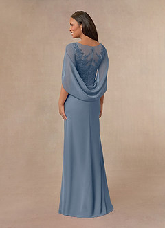 Azazie Hera Mother of the Bride Dresses Twilight A-Line Lace Capelet Chiffon Dress image3