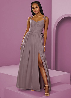 Barbie ♥ Azazie Bridesmaid Dresses Dusk A-Line Pleated Chiffon Dress image4