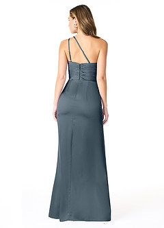 Azazie Eren Bridesmaid Dresses Twilight Mermaid One Shoulder Stretch Satin Dress image2