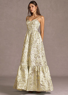 Vestido Dorado Largo Ylina image3
