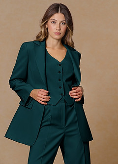 front Rowan Pine Refined Weave Performance blazer