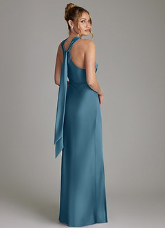 Azazie June Bridesmaid Dresses Bermuda Sheath Stretch Satin Dress image5