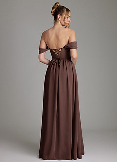 Azazie Caterina Bridesmaid Dresses Ganache A-Line Corset Chiffon Dress image10