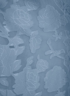 Azazie Amalie Brautjungfernkleider A-Linie Plissee Blumen-Burnout Kleid Puderblau image14