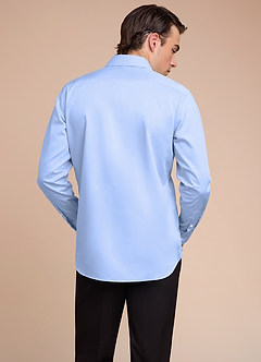 front Jermyn Light Blue 100% Cotton Non-Iron Dress Shirt