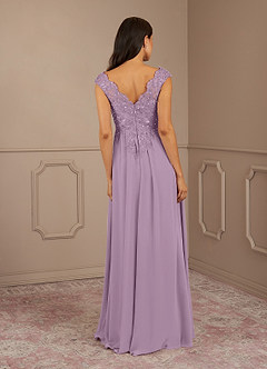 Azazie Amethyst Mother of the Bride Dresses Wisteria A-Line V-Neck Sequins Chiffon Dress image6