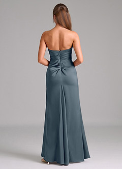 Azazie Lucille Bridesmaid Dresses Twilight Mermaid Strapless Stretch Satin Convertible Dress image2