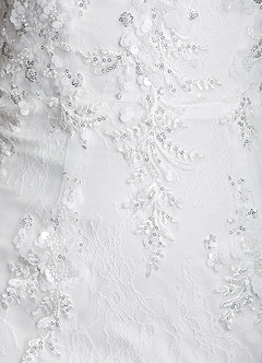 Azazie Harlow Wedding Dresses Diamond White Mermaid Lace Dress image4