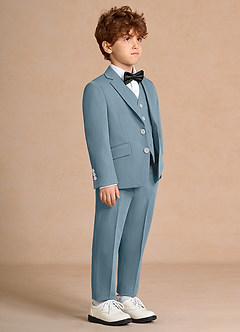 front Oliver Lyseblå Drenge 5-delt jakkesæt med butterfly