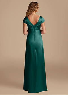 Azazie Allessia Maternity Bridesmaid Dresses A-Line Metallic Satin Floor-Length Dress image5