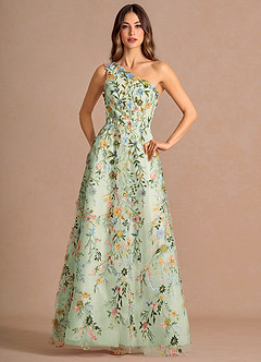Maribel Light Green Maxi Dress image3