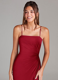 Azazie Aliani Bridesmaid Dresses Scarlet Sheath Strapless Chiffon Convertible Dress image5