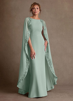 Azazie Artemisia Mother of the Bride Dresses Agave Sheath Lace Chiffon Dress image1
