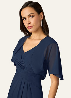 front Azazie Matching Color Salome Chiffon Wrap