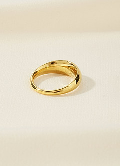 front Anillo con bisel de piedras preciosas en forma de marquesa mini