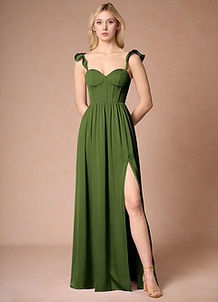 Ginevra Olive Green Corset Dress Ready to Ship | Azazie