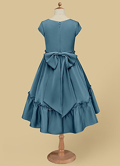 Azazie Lee Final Sale Bermuda A-Line Bow Stretch Satin Dress image9