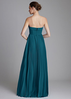 Azazie Mariana Bridesmaid Dresses Ink Blue A-Line Strapless Chiffon Dress image7