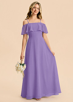 Azazie Maggie Junior Tahiti A-Line Off the Shoulder Chiffon Dress image1