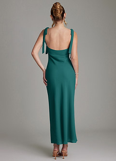 Azazie Luddie Bridesmaid Dresses Peacock Mermaid Bow Chiffon Dress image6