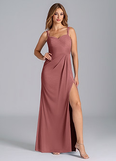 Azazie Micky Brudtärnklänningar Klänning av A-Linje i Maska Plisserad Ametist image4