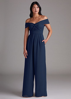 Azazie Lamara Brudtärnklänningar Jumpsuit av i Chiffong Av axeln Konvertibel image1