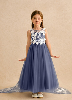 Azazie Mixie Flower Girl Dresses Stormy Ball-Gown Lace Dress image2