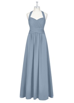 Azazie Claudia At-home Try On Dresses Dusty Rose A-Line Sweetheart Neckline Chiffon Dress image7