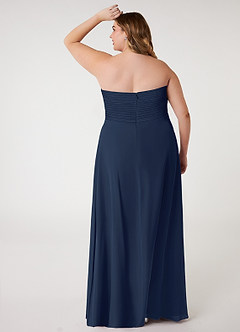 Azazie Arabella Allure Bridesmaid Dresses Dark Navy A-Line Sweetheart Neckline Chiffon Convertible Dress image13