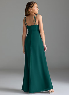Azazie Leo Junior Peacock Mermaid Pleated Chiffon Dress image5